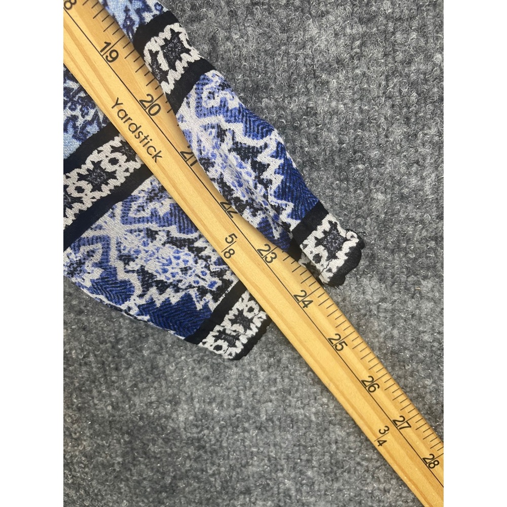 Lucky Brand Blouse Womens XL Pink Blue Excellent Paisley Patchwork Long Sleeve - Picture 10 of 14